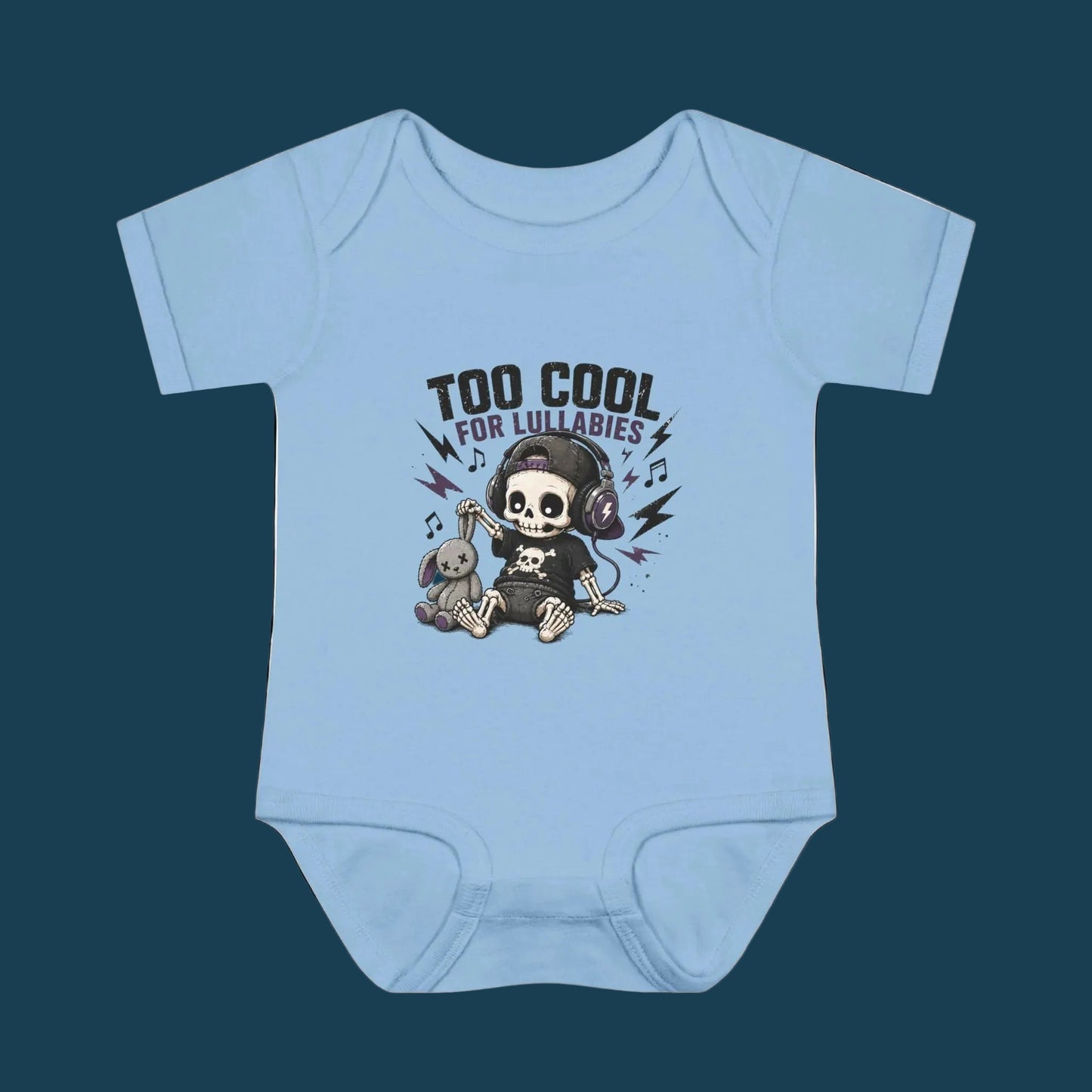 Too Cool for Lullabies Infant Bodysuit — Rocker Skull Baby Onesie