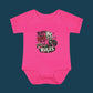 "Born to Break the Rules" Baby Bodysuit – Cute Rebel Infant Onesie (Motorcycle Skeleton Design)