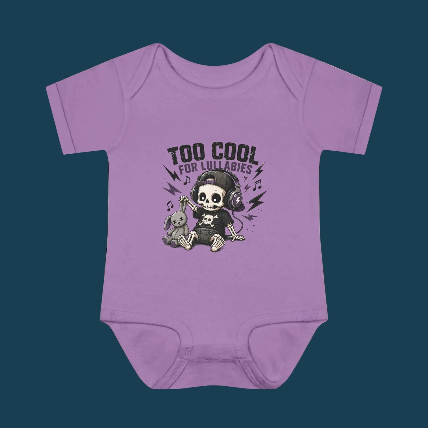 Too Cool for Lullabies Infant Bodysuit — Rocker Skull Baby Onesie