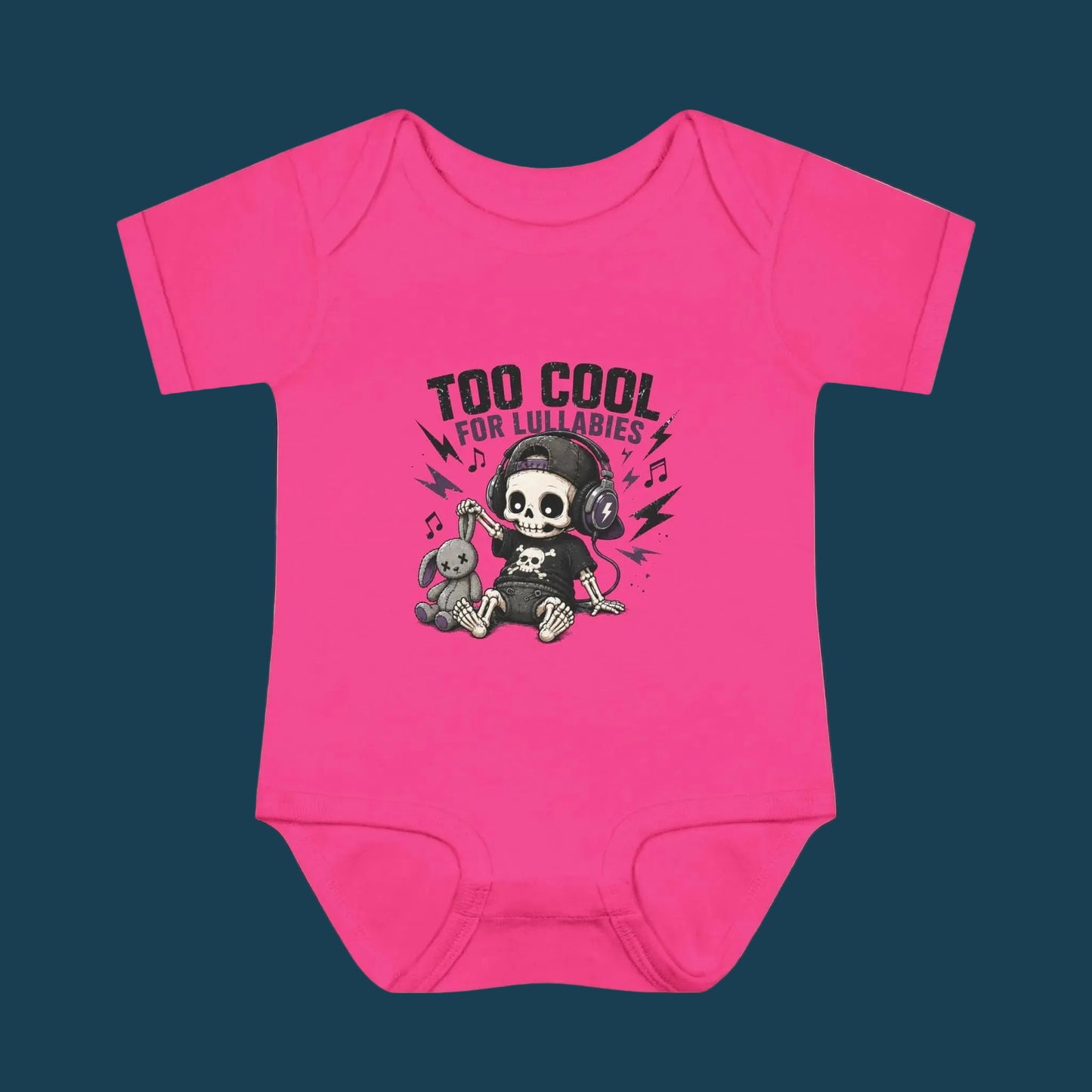Too Cool for Lullabies Infant Bodysuit — Rocker Skull Baby Onesie