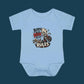 "Born to Break the Rules" Baby Bodysuit – Cute Rebel Infant Onesie (Motorcycle Skeleton Design)
