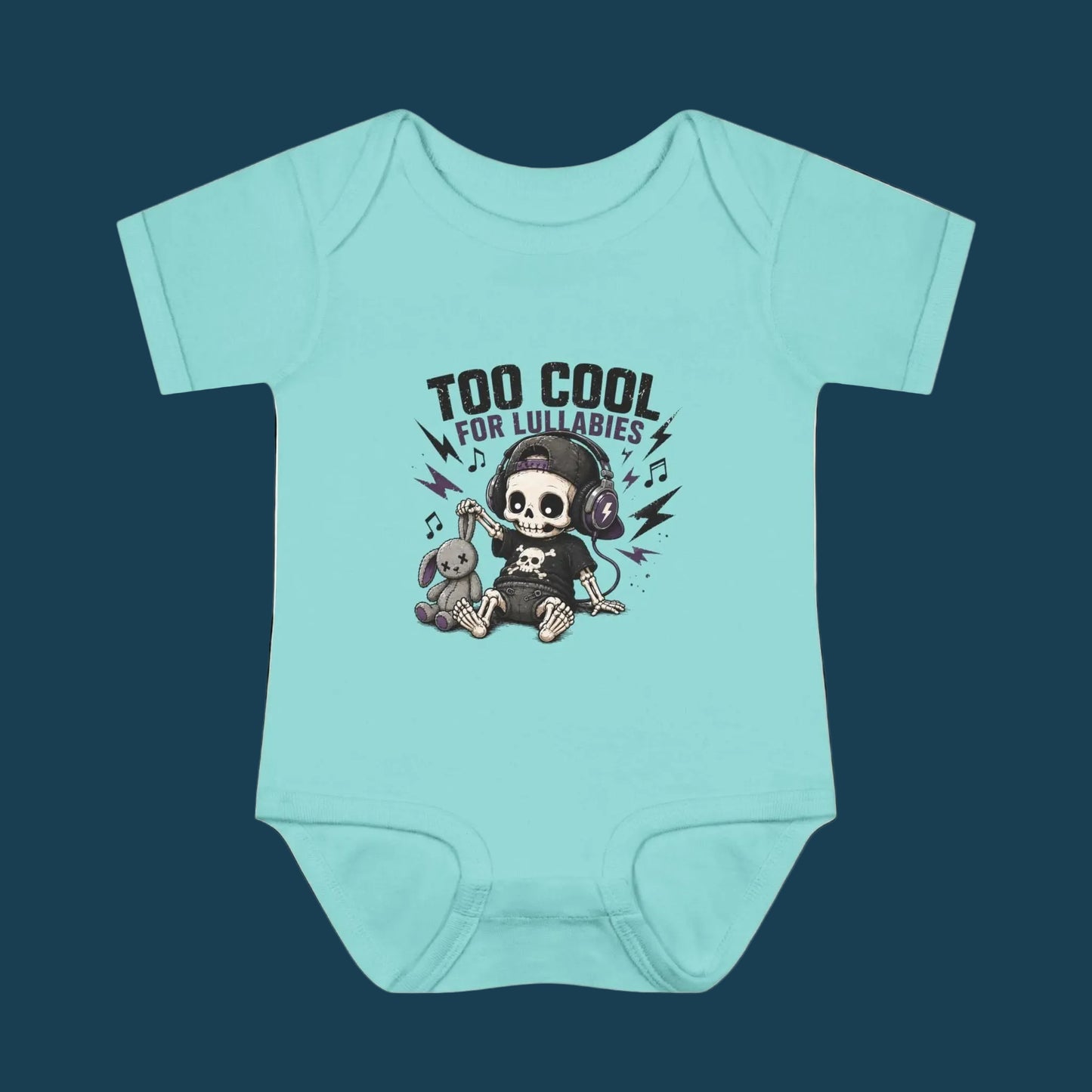 Too Cool for Lullabies Infant Bodysuit — Rocker Skull Baby Onesie
