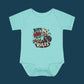 "Born to Break the Rules" Baby Bodysuit – Cute Rebel Infant Onesie (Motorcycle Skeleton Design)