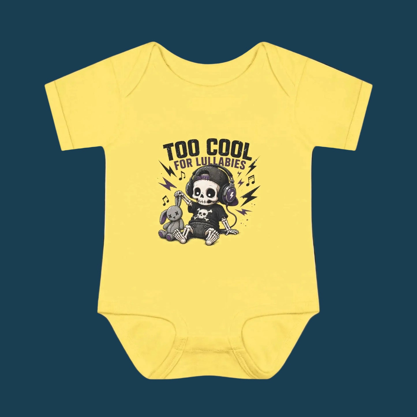 Too Cool for Lullabies Infant Bodysuit — Rocker Skull Baby Onesie