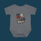 "Born to Break the Rules" Baby Bodysuit – Cute Rebel Infant Onesie (Motorcycle Skeleton Design)