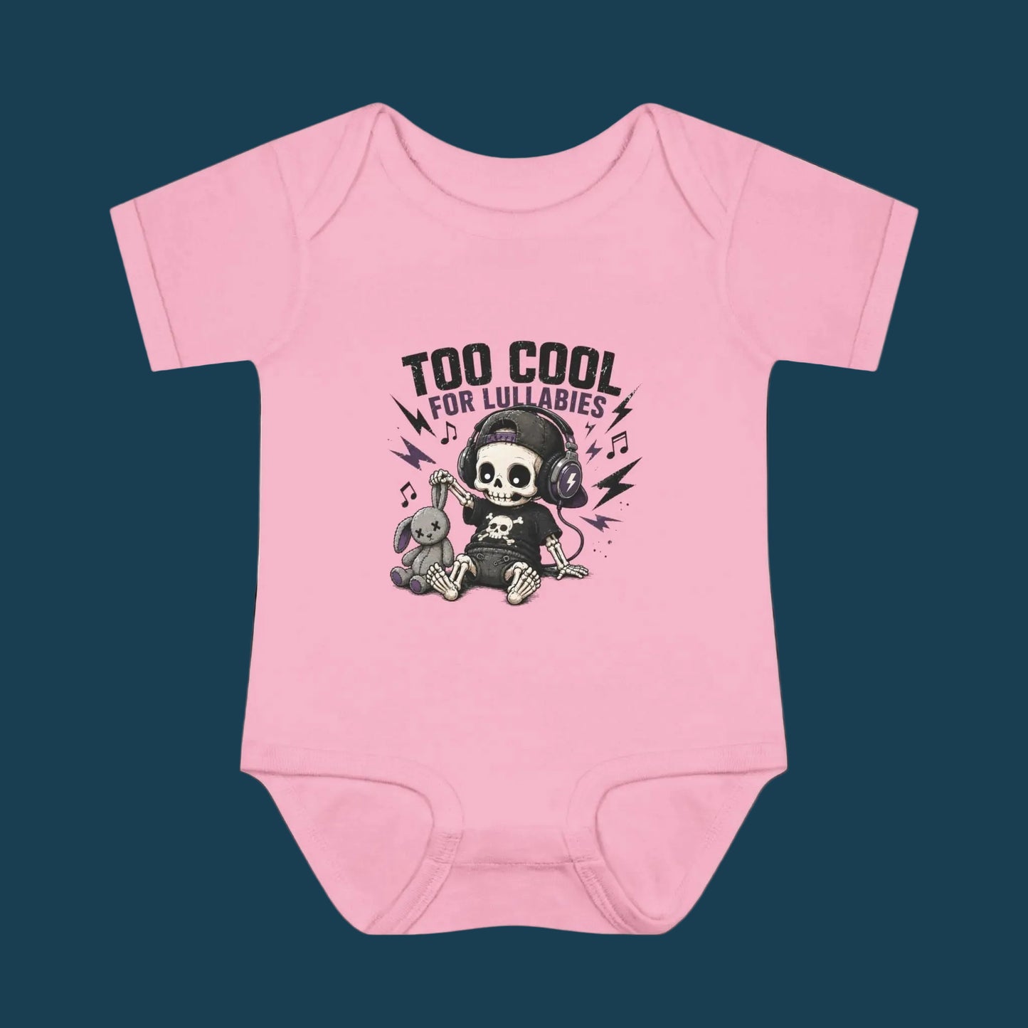 Too Cool for Lullabies Infant Bodysuit — Rocker Skull Baby Onesie