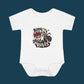 "Born to Break the Rules" Baby Bodysuit – Cute Rebel Infant Onesie (Motorcycle Skeleton Design)