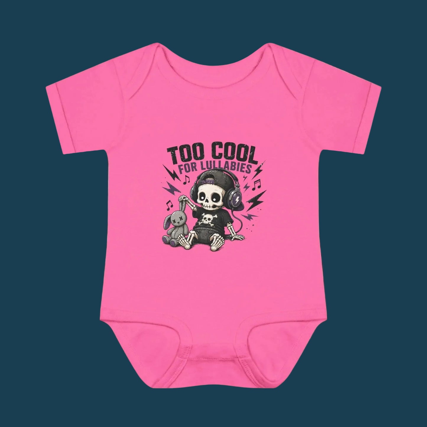 Too Cool for Lullabies Infant Bodysuit — Rocker Skull Baby Onesie