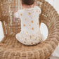 Baby Girl Bamboo Floral Sleeper with Ruffles