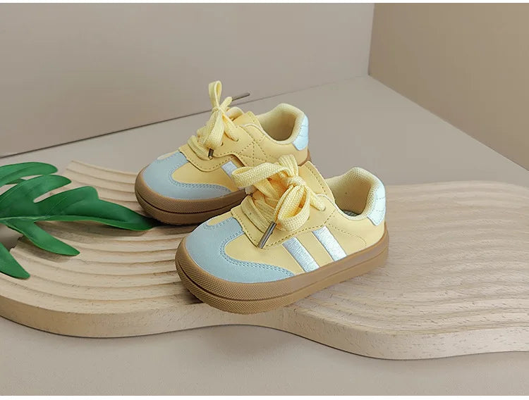 Baby Shoes Leather Toddler Kids Sneakers Outdoor Boys Tennis Soft Sole Fashion Little Girls Sneakers EU 16-25