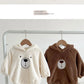 Baby Clothing Autumn Winter Cute Hooded Cartoon Bear Baby Crawling Clothes Pajamas Warm Double-sided Plush Jumpsuit Trousers Set
