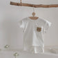 Baby 2Pcs Children Clothes Embroidered Little Bear T-Shirts+Loose Shorts Boys Girls Infant Sets Toddler Clothes Summer Clothes