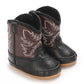 Western Cowboy Princess Baby Boots 0-18M Infant Pre-Walker Shoes Soft Sole Embroidered Footwear for Newborn Girls