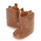 Western Cowboy Princess Baby Boots 0-18M Infant Pre-Walker Shoes Soft Sole Embroidered Footwear for Newborn Girls