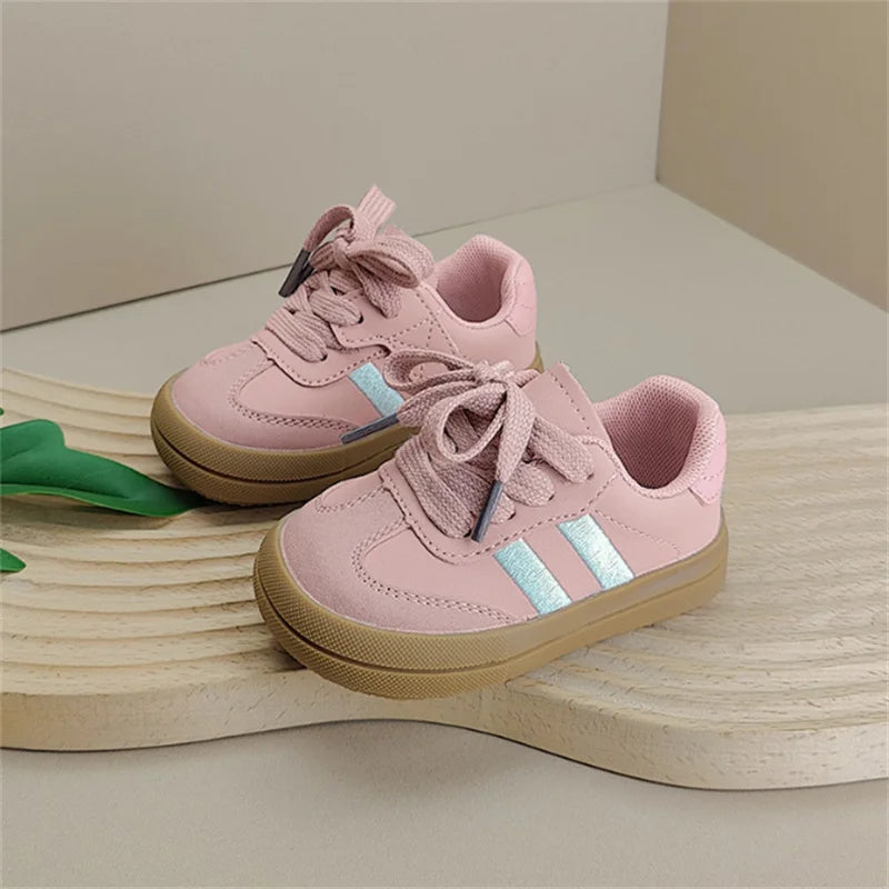 Baby Shoes Leather Toddler Kids Sneakers Outdoor Boys Tennis Soft Sole Fashion Little Girls Sneakers EU 16-25
