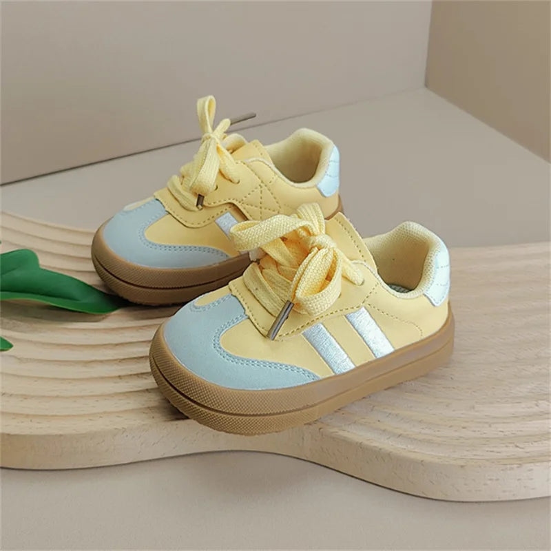 Baby Shoes Leather Toddler Kids Sneakers Outdoor Boys Tennis Soft Sole Fashion Little Girls Sneakers EU 16-25