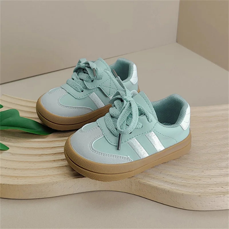 Baby Shoes Leather Toddler Kids Sneakers Outdoor Boys Tennis Soft Sole Fashion Little Girls Sneakers EU 16-25