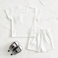 Baby 2Pcs Children Clothes Embroidered Little Bear T-Shirts+Loose Shorts Boys Girls Infant Sets Toddler Clothes Summer Clothes