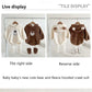 Baby Clothing Autumn Winter Cute Hooded Cartoon Bear Baby Crawling Clothes Pajamas Warm Double-sided Plush Jumpsuit Trousers Set
