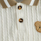 Summer Baby Boy Short-Sleeved Top + Shorts Two-Piece Set, Suitable for Casual Outings and Play, the Cartoon Bear Shows Off the Baby's Cuteness