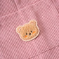 Baby Boys Girls Jumpsuits Cute Bear Graphic Denim Bib Pants with Small Pocket Toddler Overalls for Spring Autumn