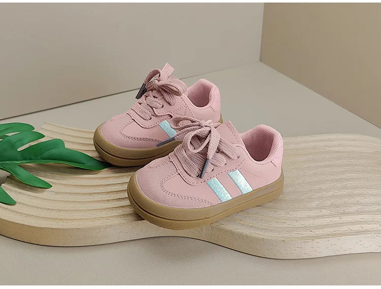 Baby Shoes Leather Toddler Kids Sneakers Outdoor Boys Tennis Soft Sole Fashion Little Girls Sneakers EU 16-25