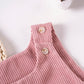 Baby Boys Girls Jumpsuits Cute Bear Graphic Denim Bib Pants with Small Pocket Toddler Overalls for Spring Autumn