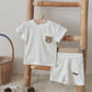 Baby 2Pcs Children Clothes Embroidered Little Bear T-Shirts+Loose Shorts Boys Girls Infant Sets Toddler Clothes Summer Clothes