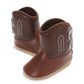Western Cowboy Princess Baby Boots 0-18M Infant Pre-Walker Shoes Soft Sole Embroidered Footwear for Newborn Girls