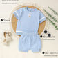 Baby Cotton Knit Top & Shorts Set, Soft and Breathable