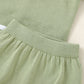 Baby Cotton Knit Top & Shorts Set, Soft and Breathable