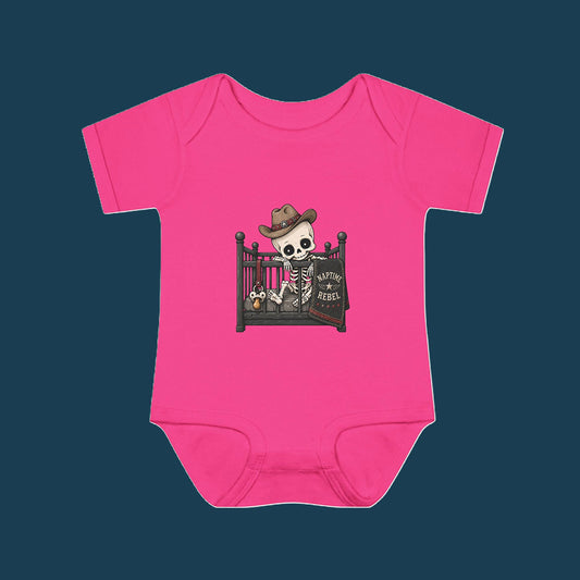 Naptime Rebel — Baby Skeleton Cowboy Onesie