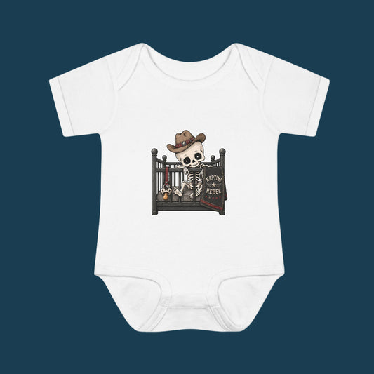 Naptime Rebel — Baby Skeleton Cowboy Onesie